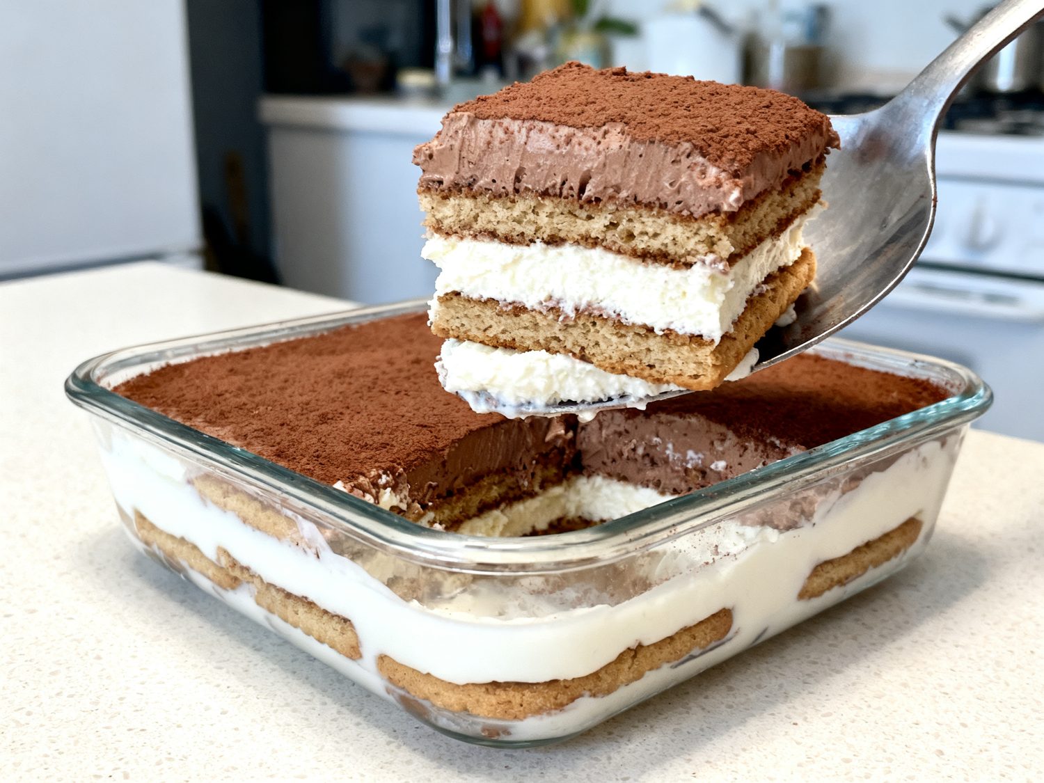 Pavê de leite em pó com cacau