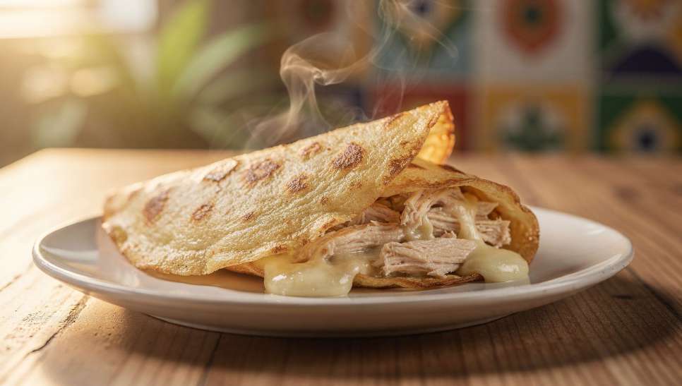 Crepioca recheada com frango cremoso