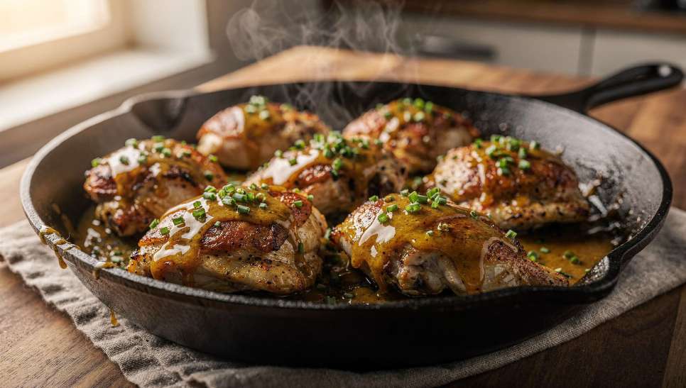 Frango ao molho mostarda e mel