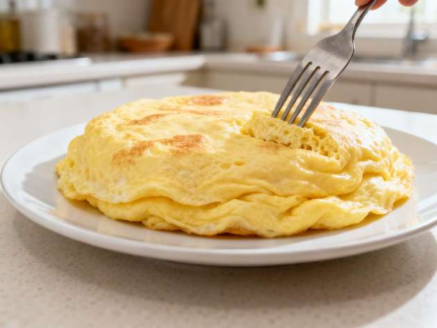 Omelete japonesa aerada